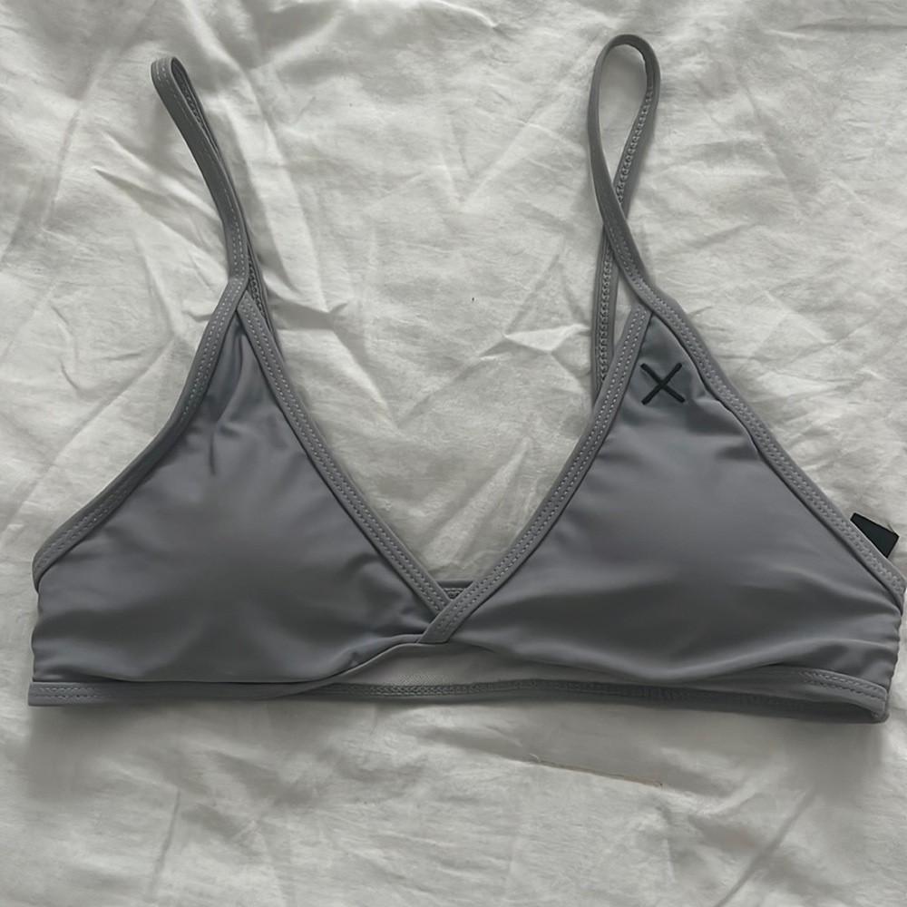Boutine LA Gray Triangle Bikini Top
